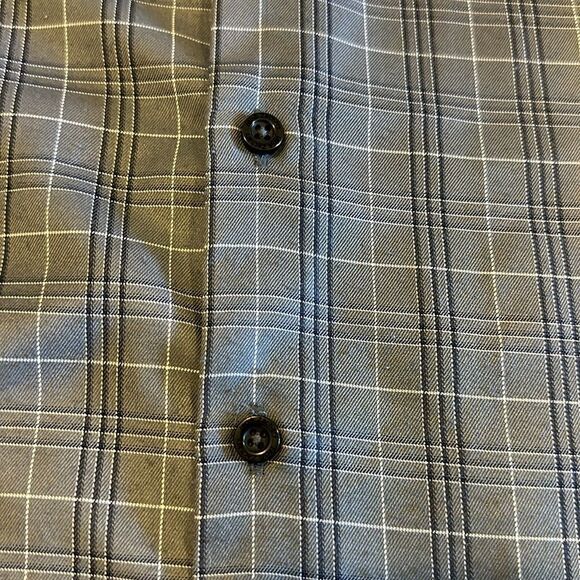 Leo & Zachary Boys Grey & Black Checkered Button Down Shirt - Picture 5 of 8